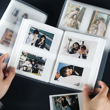 80 Taschen Fotoalbum 3 Zoll transparenter Fotokartenhalter für Instax Mini Album Aufbewahrung Sammelbuch