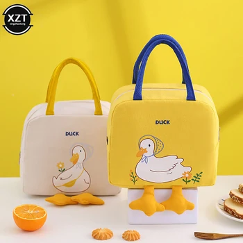 Tragbare niedliche Ente Isolierung Lunch Bag Cartoon frische Mahlzeit Taschen Lunch Bag tragbare Picknick