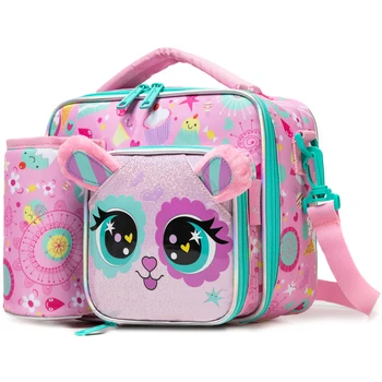 Niedliche Tier-Lunchbox für Kinder, Essensbeutel-Set, waschbare Lunchtasche, wiederverwendbare, auslaufsichere