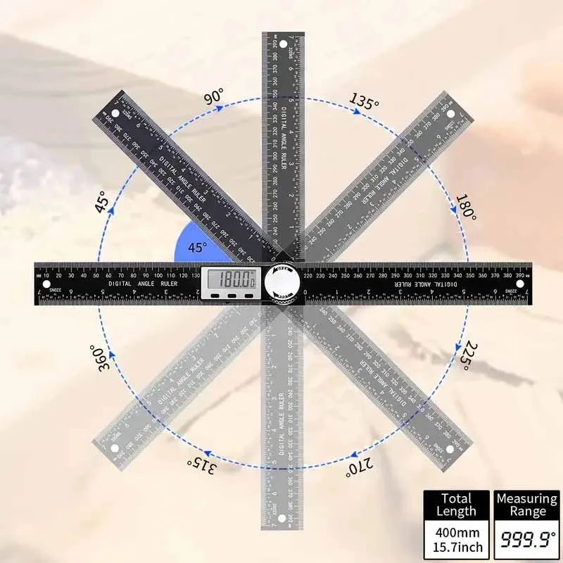 HOMEFISH 1 Stück 2-in-1 Digitaler Winkelmesser Geeignet für – Bild 6