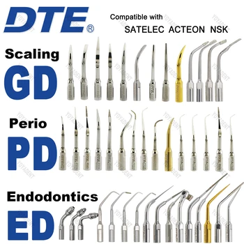 Woodpecker DTE Dental Ultraschall-Scaler-Spitzen Perio/Endo/Scaling-Spitzen Passend für NSK SATELEC ACTEON