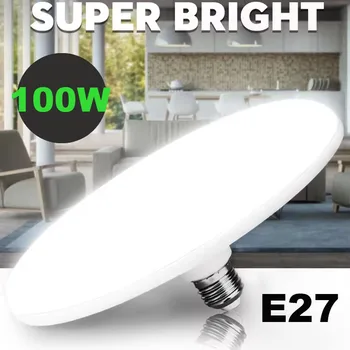 220V E27 Super Helle LED-Birne 20W 30W 40W 60W 100W UFO Leds Lichter Innen Kaltweiß Beleuchtung Tischlampen