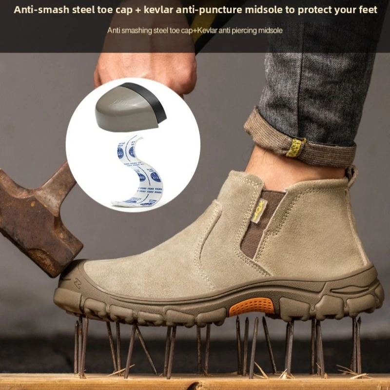 Wasserdichte Arbeitsstiefel Sicherheitsschuhe mit – Bild 2