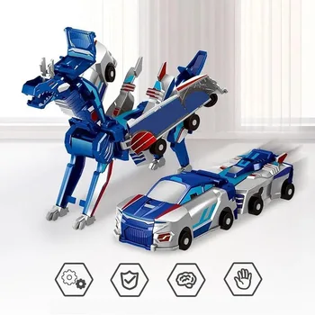 Einhorn-Transformator: Magic Transformation Super-Kombinations-Autospielzeug, 2-in-1-Auto mit magnetischer