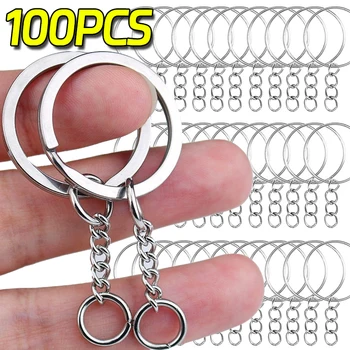 Metall-Schlüsselanhänger mit geteilten Ringen, Gliederkette, Schlüsselanhänger, Schlüsselanhänger, Halter