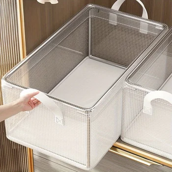 Transparente PVC-Aufbewahrungsbox mit massivem Stahlrahmen, wasserdicht, Unterwäsche-Aufbewahrungskorb