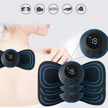 Muskel-Elektromassagegerät, 2/3/4 Stück, EMS-Nackenmassagegerät, 8 Modi, 19 Stufen der Stärke