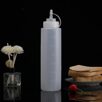 500 ml Kunststoff-Saucen flasche mit spitzem Mund, hergestellt aus umwelt freundlichen Materialien, saubere