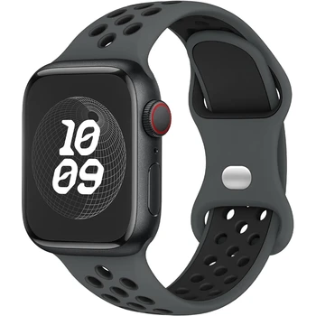 Silikon-Uhrenarmband für Apple Watch 44MM/45MM/46MM 49MM/38MM/40/41MM Sport-Gummiband iWatch Series Ultra 11