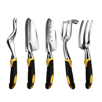 Gartenwerkzeug, Handkelle, Rechen, Grubber, Unkrautjäter, Werkzeuge mit ergonomischem Griff, Garten, Rasen