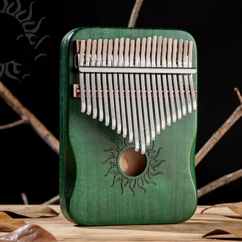 Hluru Kalimba 17 21-Tasten-Kalimba-Fingerklavier aus massivem Ahornholz, Kalimba-Daumenklavier, Tastatur