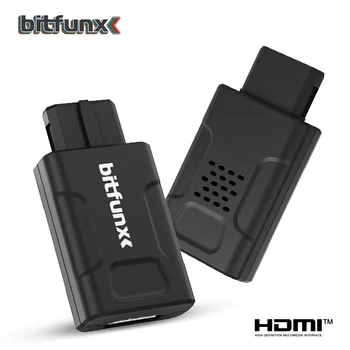 Bitfunx Mini 720P 1080P HDMI ™ Adapter 16:9/4:3 Auto S-Video Composite für N64 SNES SFC NGC Spielekonsolen