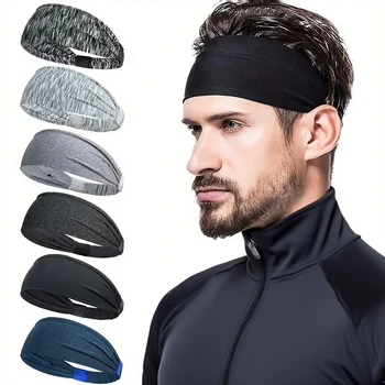 Sport-Stirnbänder für Männer und Frauen, für Fitness, Yoga, Schweiß, Haarbänder, weiche, elastische