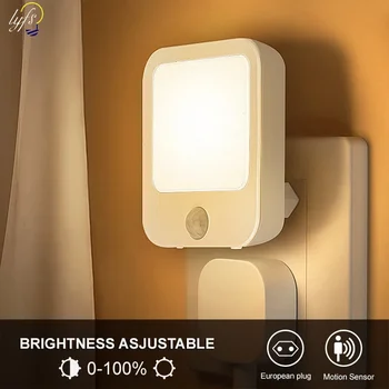 Nachtlicht Motion Sensor Mit LED Licht EU Stecker Lampen Kinder Nachtlicht Drahtlose Nacht Lampe