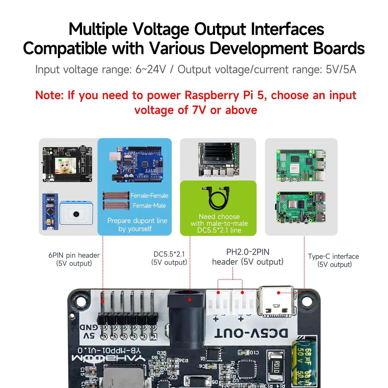 Raspberry Pi 5 Netzteil-Erweiterungsplatine DIY – Bild 3