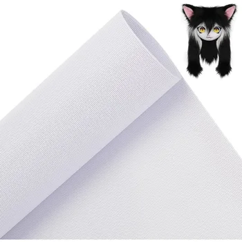 Benutzerdefiniertes Fursuit-Augennetz, 39 x 11,8 Zoll, weißes PVC-Kunststoffnetz, 0,2 mm dickes