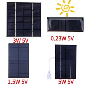 3w 5V tragbares Solarpanel-Ladegerät Photovoltaik zellen für Solar licht für 3,7 V Batterie 3-5V