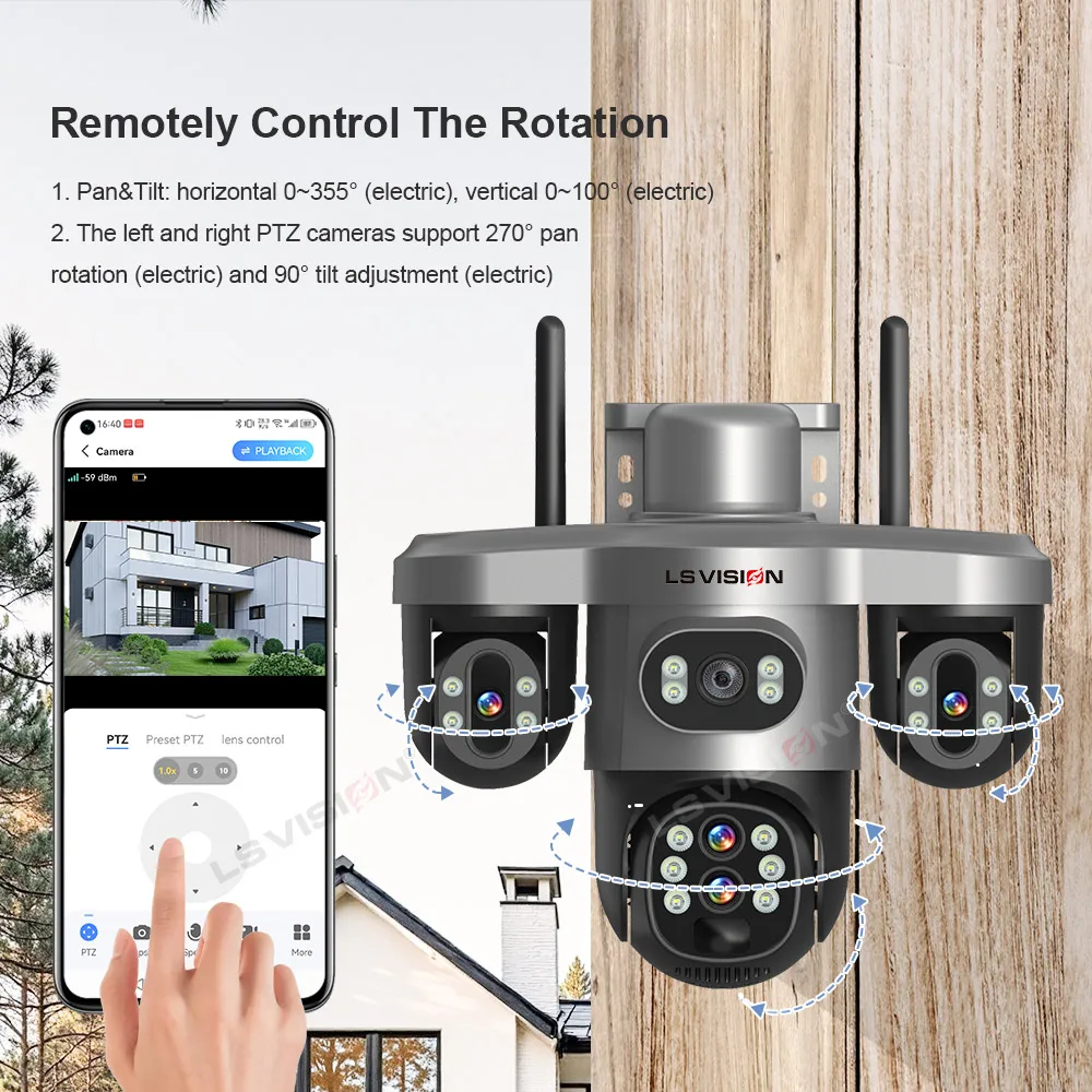 LS VISION 10-fach Optischer Zoom 20MP 4G/WLAN Solarkamera für – Bild 4