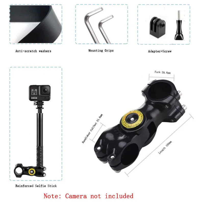 Für Insta360 X3 X4 Motorrad Fahrrad Halterung mit Unsichtbare – Bild 2