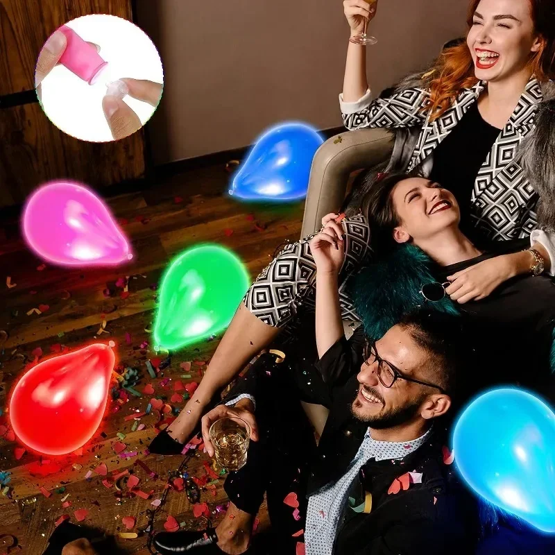 100/10Pcs Mini LED Ballon Licht Bunte Blinkende Leuchtende – Bild 3
