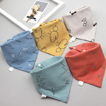 Baby-Lätzchen, 5er-Pack, Baby-Bandana, Sabber-Lätzchen, Baumwolle, für Unisex, Jungen und Mädchen