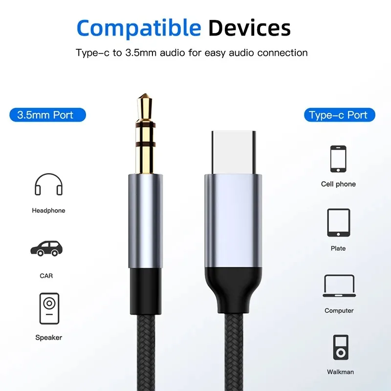 USB-C auf 3,5-mm-Klinke AUX-Kabel fürs Auto und Lautsprecher – Bild 6
