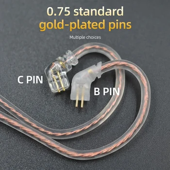 KZ Kabel Hochreines Kupfer Twist Kopfhörerkabel Für ZS3 ZS4 EDX ZSN ZST ASX EDX ZSX CA4 C12 C16 ZAX C10