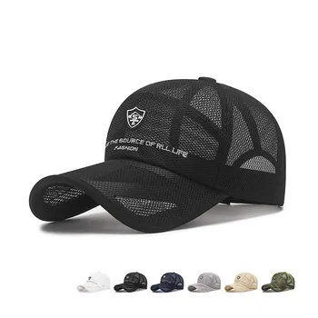 Sommer Frauen Männer Angeln Mesh Sonnenhut Caps Weiblich Männlich Schwarz Weiß Mesh Outdoor Sport Baseball