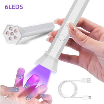 Yikoolin Handheld UV-Licht für Gel-Nägel Mini-UV-Licht für Gel-Nägel Akku wiederauf ladbare Mini-Nagel lampe