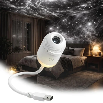 Mini-Projektor Nachtlicht 2-in-1 Galaxie-Sternprojektor Lampe Einstellbare Helligkeit