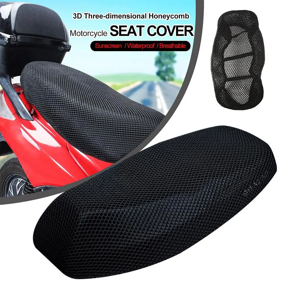 Motorrad 3D Mesh Stoff Anti-skid Pad Roller Sitz Abdeckung – Bild 3