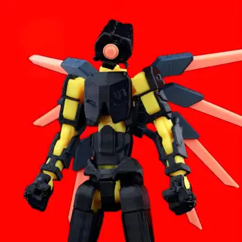 3D Gedruckt Puppe Ultrakill V1 Serie Anime Action-figuren Spielzeug Multi-Joint Mobile Roboter Shapeshift