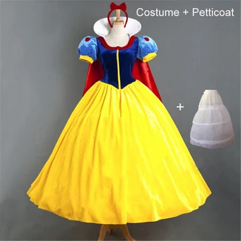 Erwachsene Cartoon Prinzessin Schneewittchen Cosplay Kostüm Prinzessin Kleid Frauen Halloween Party Kostüm
