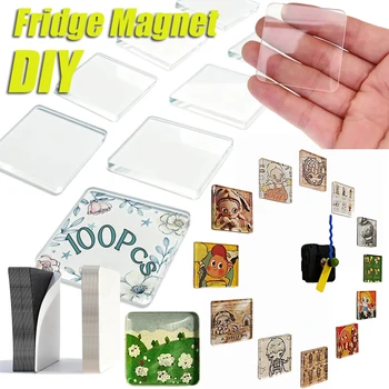 DIY Kühlschrank-Magnet-Bastelset mit Selbstklebenden Magneten Transparentes Acryl Kreative Heimdekoration