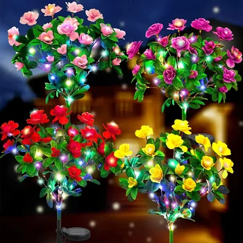 LED-Solarleuchte, wasserdicht, Azalea-Solarblumen-Lampe, für den Außenbereich, dekorativ für Garten, Hof