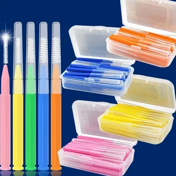 Premium-Zahnspicks-Set - tragbare Interdentalbürsten und Zahnseide-Sticks für eine effektive (30 Stück)