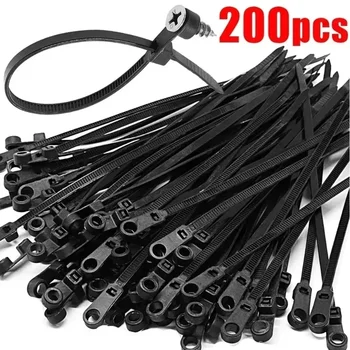 Nylon-Kabelbinder mit Schraubenloch, vielseitig einsetzbar, robust, verstellbar, selbstsichernde Kabelbinder