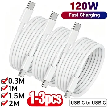 120W Dual USB-C zu Typ-C Superschnelles Lade- und Datenkabel für iPhone17 Samsung Huawei Schnellkabel