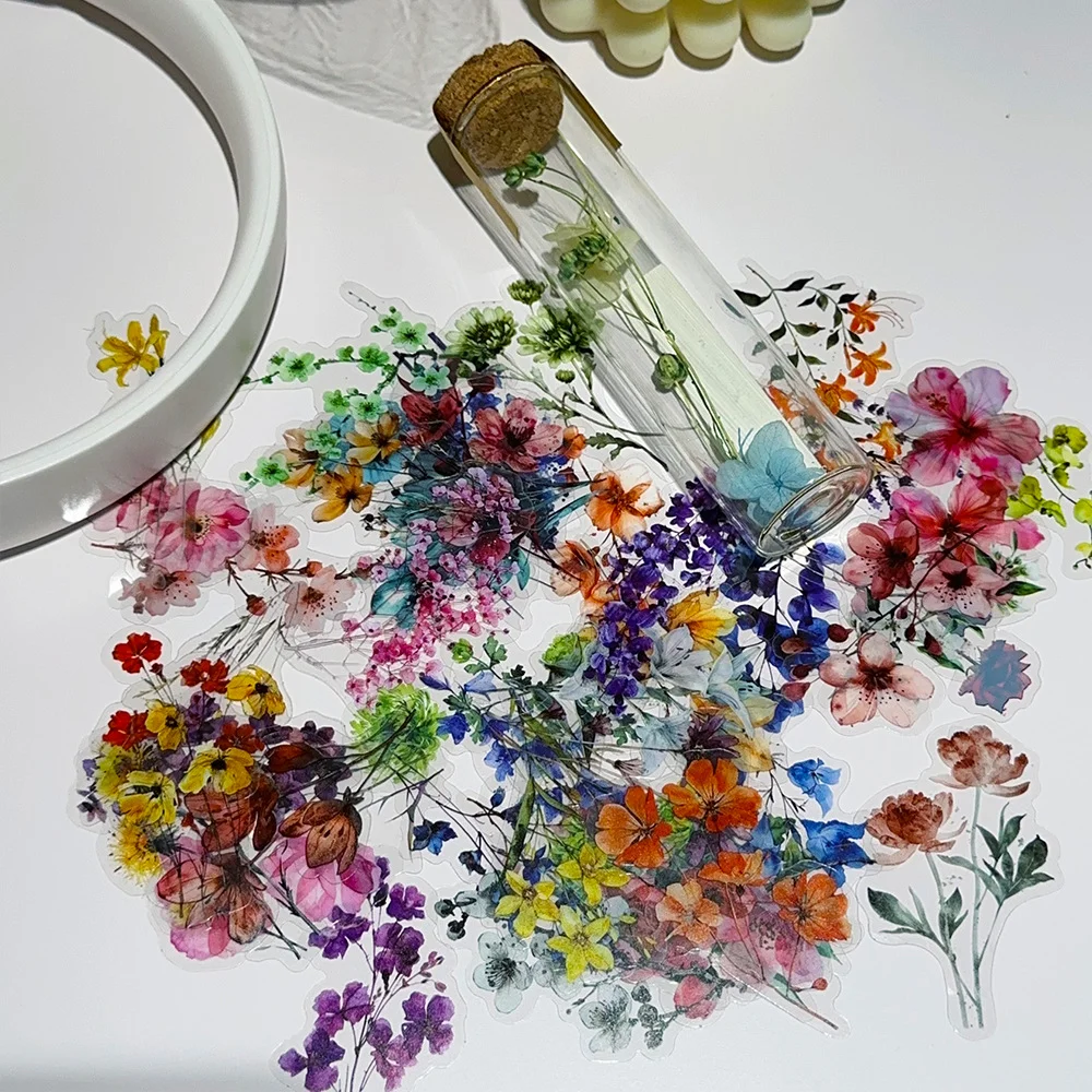 50 stücke Blume Pflanze Aufkleber Hand Zelt DIY Stick – Bild 2