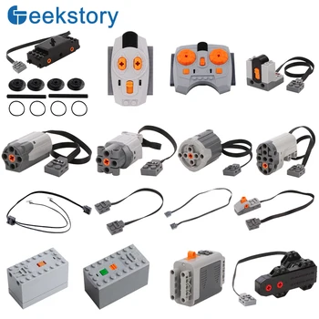 MOC Power Funktionen Servo Zug Motor Batterie Box Schalter Licht IR Fernbedienung Empfänger Technische Teile