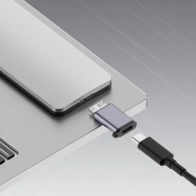 USB-C Buchse auf Micro-B 3.0 Stecker, Adapter für Festplatten – Bild 3