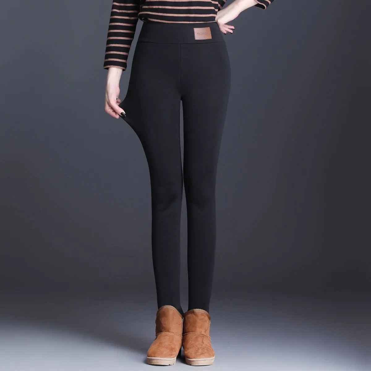 Frauen Lamm Fleece Legging Nahtlose Hohe Taille Dicke – Bild 6