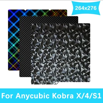Anycubic Kobra X Bauplatte 264x276mm Kaltplatte Kobra S1 Combo Bauplatte Doppelseitig PEI PEO PET PEY Kobra 4