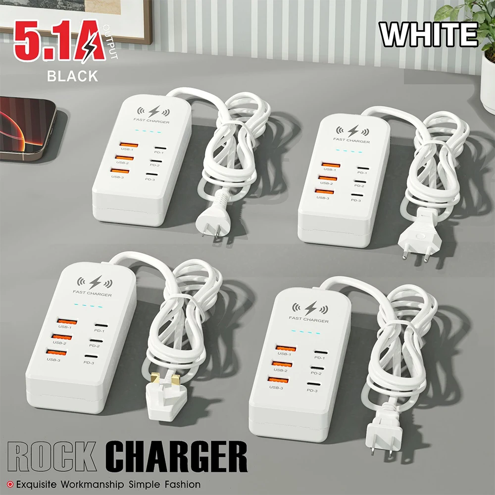 USB-Ladegerät 6 in 1, PD USB-C, Mehrfach-Adapter – Bild 6