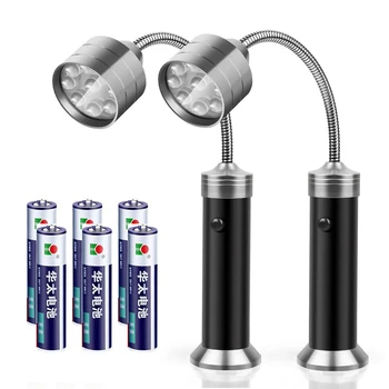 Grillleuchte mit Magnetfuß, superhelle LED-BBQ-Leuchten - 360 Grad flexibler Schwanenhals, Batterien