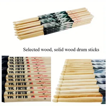 Mit 2 5A Walnuss-Drumsticks, perfekt für Jazz-Drummierer. Professionelle Qualität, es trifft auf die täglichen