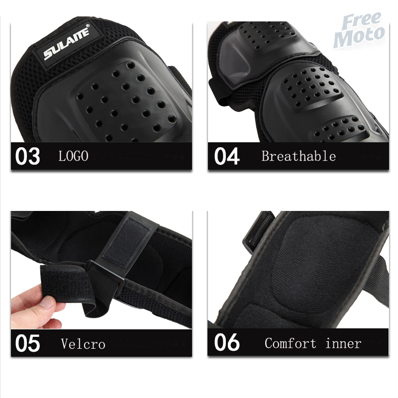 SULAITE Motorrad Knie Pads und Ellenbogen Pads Reiten Schutz – Bild 3
