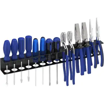 Schraubendreher-Organizer, Werkzeug, Wandmontage, 14-Loch-Hardware-Werkzeugaufbewahrung