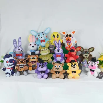 2025Neue FiveNight At Freddy Fnaf Niedliche Plüschtiere Puppe Bonnie Bär Foxy Cartoon Gefüllte Puppen Freddy