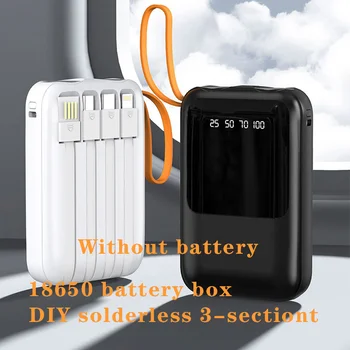 3*18650 Power Bank Schnelle Lade Power Tragbare Batterie Ladegerät Power Für iPhone Xiaomi 4IN1 Mini Batterie